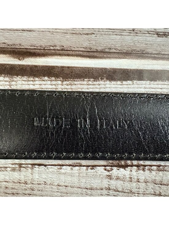 Ralph Lauren Skinny leather Belt size 42 color black vintage main image 4